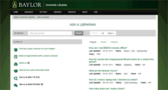 Desktop Screenshot of libanswers.baylor.edu