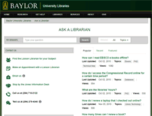 Tablet Screenshot of libanswers.baylor.edu