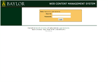 Tablet Screenshot of cms.baylor.edu